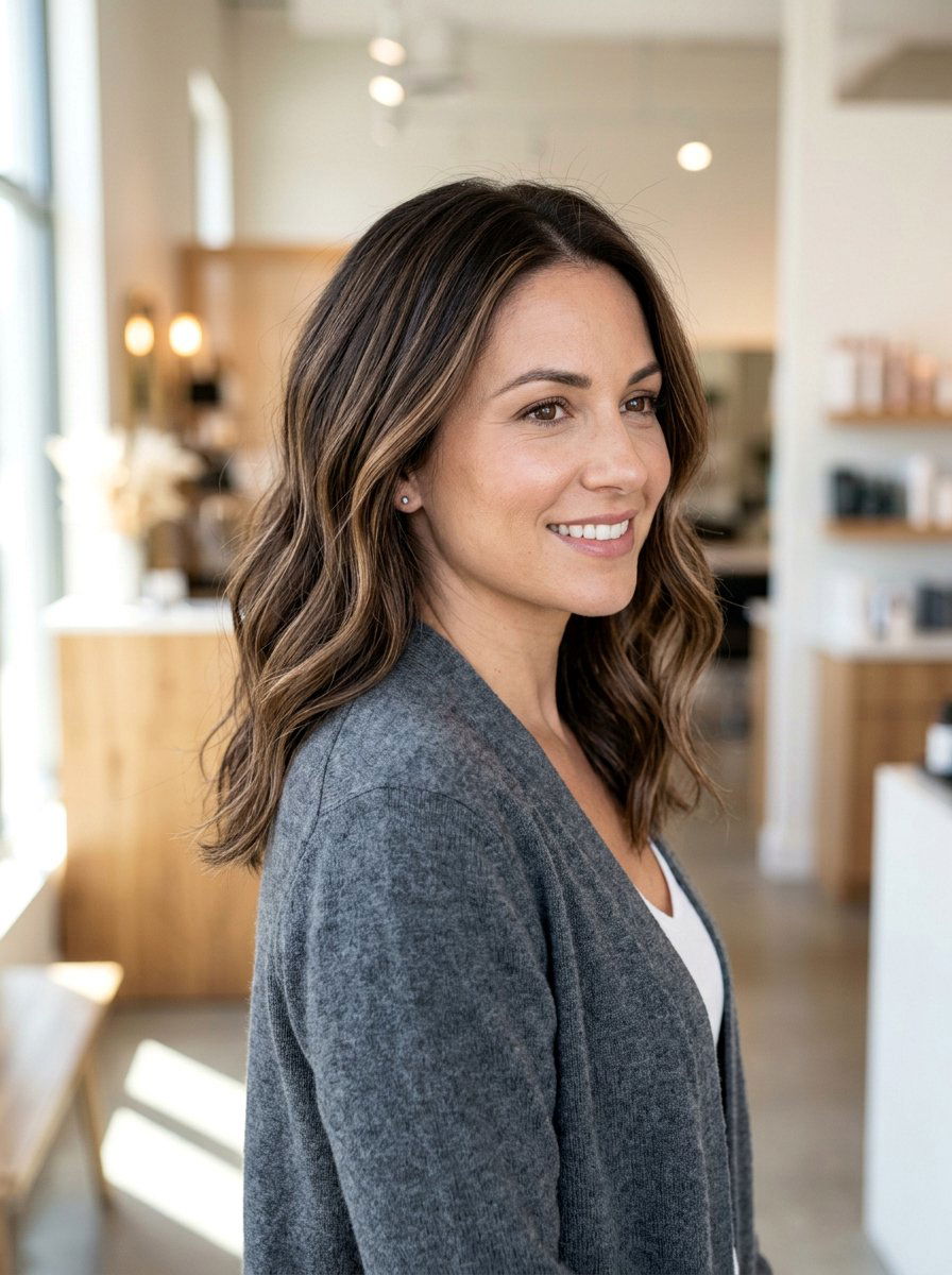 20 Stunning Walnut Brunette with Caramel Balayage Looks