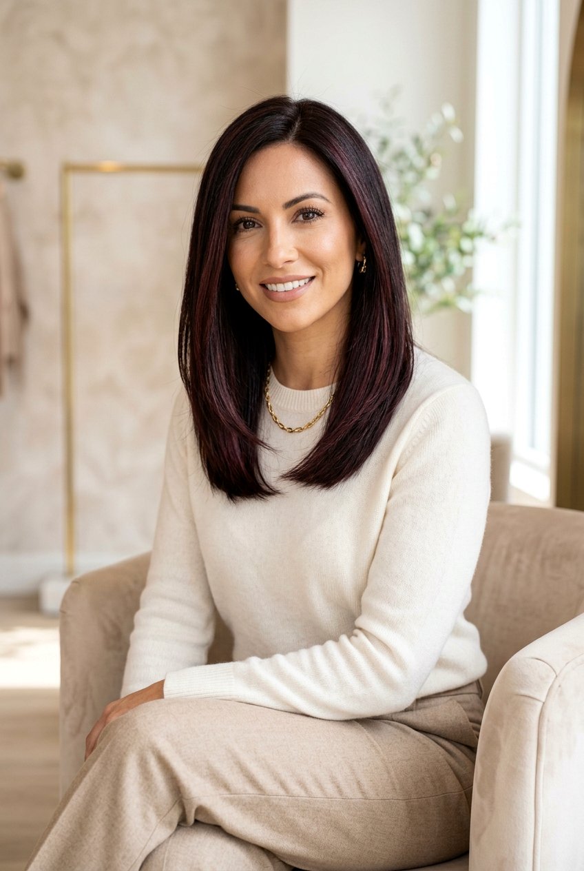 20 Stunning Burgundy Highlights For Mature Women To Try Now