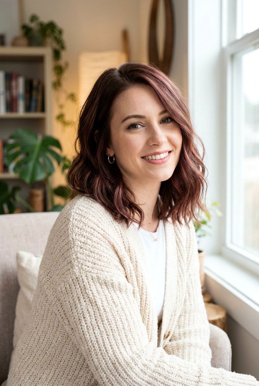 Subtle burgundy balayage for thin hair - 20 burgundy balayage for mature women - 20 burgundy balayage for mature women