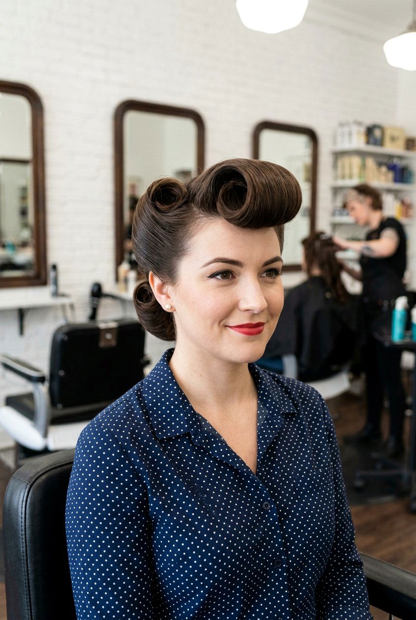 Suicide Rolls - 20 1950s pin up hairstyles - 20 1950s pin up hairstyles