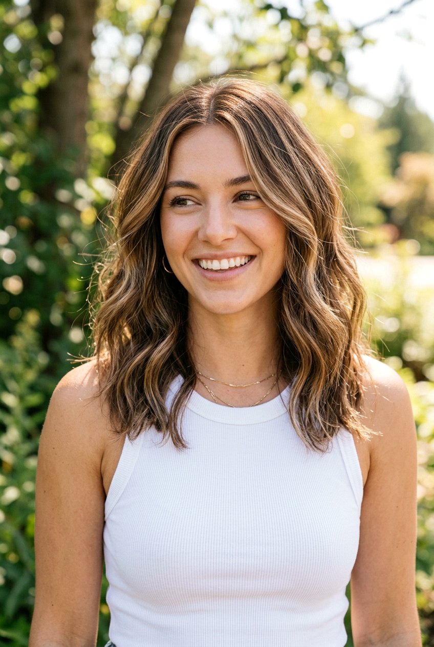 Sun Kissed Brunette Highlights - 20 natural brunette highlights - 20 natural brunette highlights