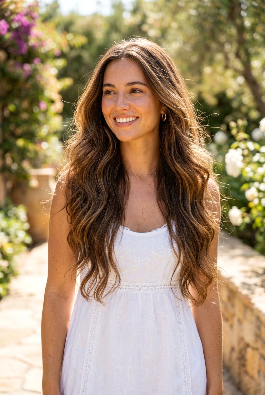 Sun Kissed Caramel For Long Brunette Hair - 20 caramel brunette for mature women - 20 caramel brunette for mature women