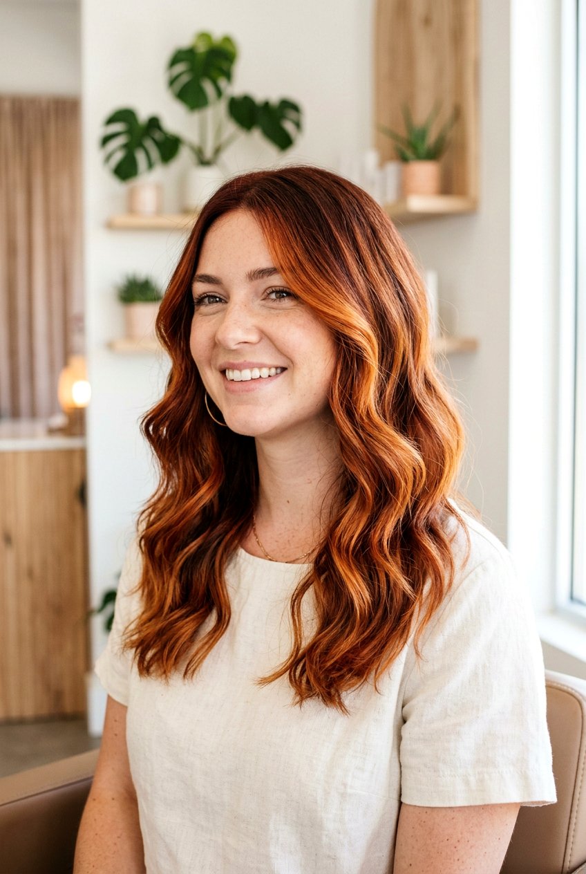 Sun Kissed Copper Red Balayage - 20 copper red balayage - 20 copper red balayage