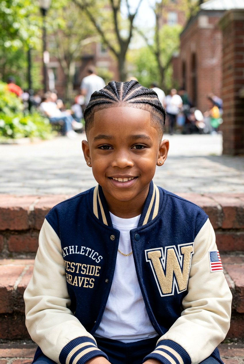 20 Modern Boys Cornrows With Fade Looks For Stylish Kids