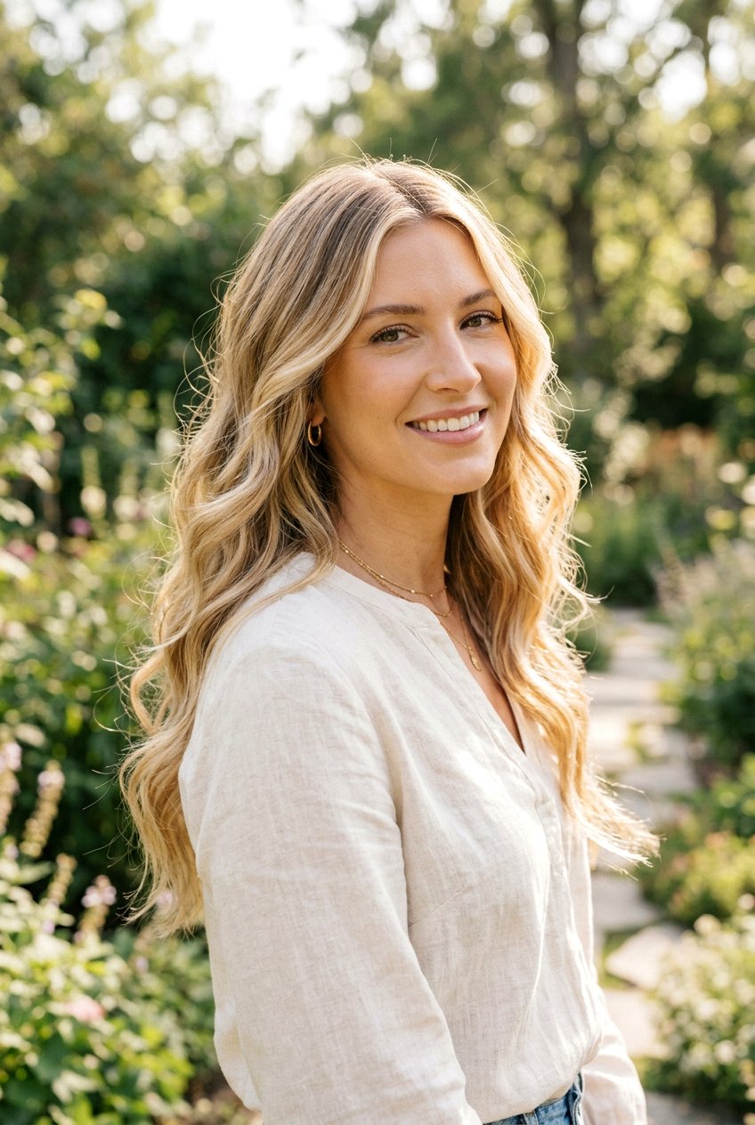 Sunlit Blonde Balayage On Long Waves - 20 sunlit blonde balayage - 20 sunlit blonde balayage