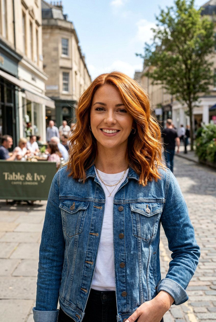 Sunlit Copper Medium Length Layers - 20 hair color ideas for medium layered hair - 20 hair color ideas for medium layered hair