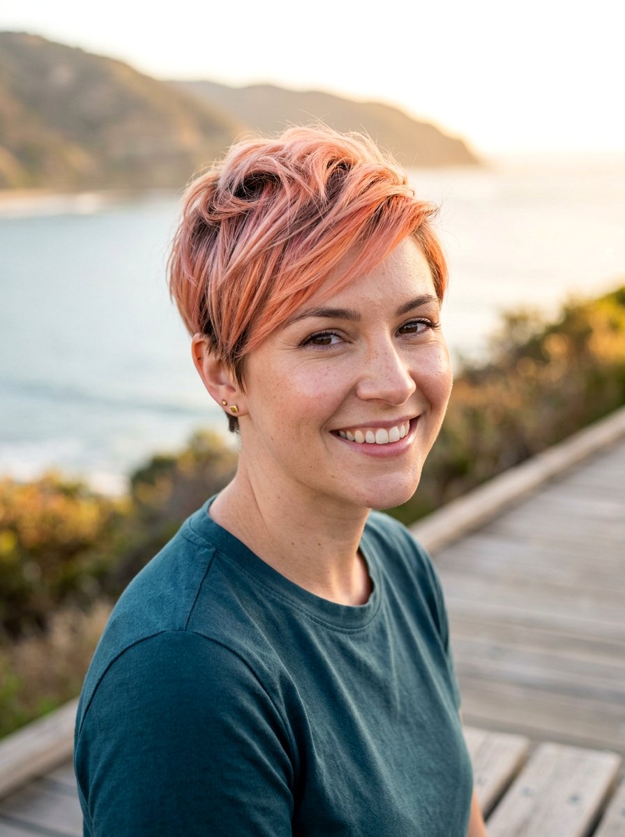 Sunrise Hair Color On Short Pixie Cut - 20 sunrise hair color ideas - 20 sunrise hair color ideas