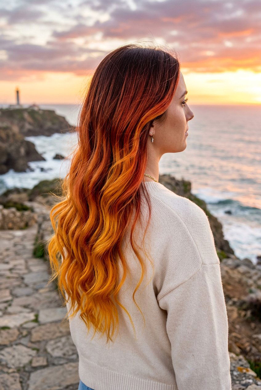 Sunset Balayage Hair - 20 fantasy hair color ideas - 20 fantasy hair color ideas