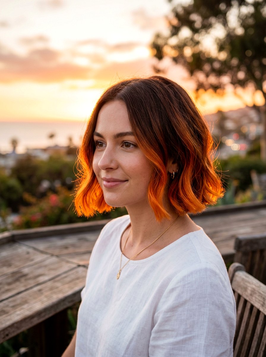 Sunset Ombre Bob Haircut - 20 sunset ombre hair color - 20 sunset ombre hair color