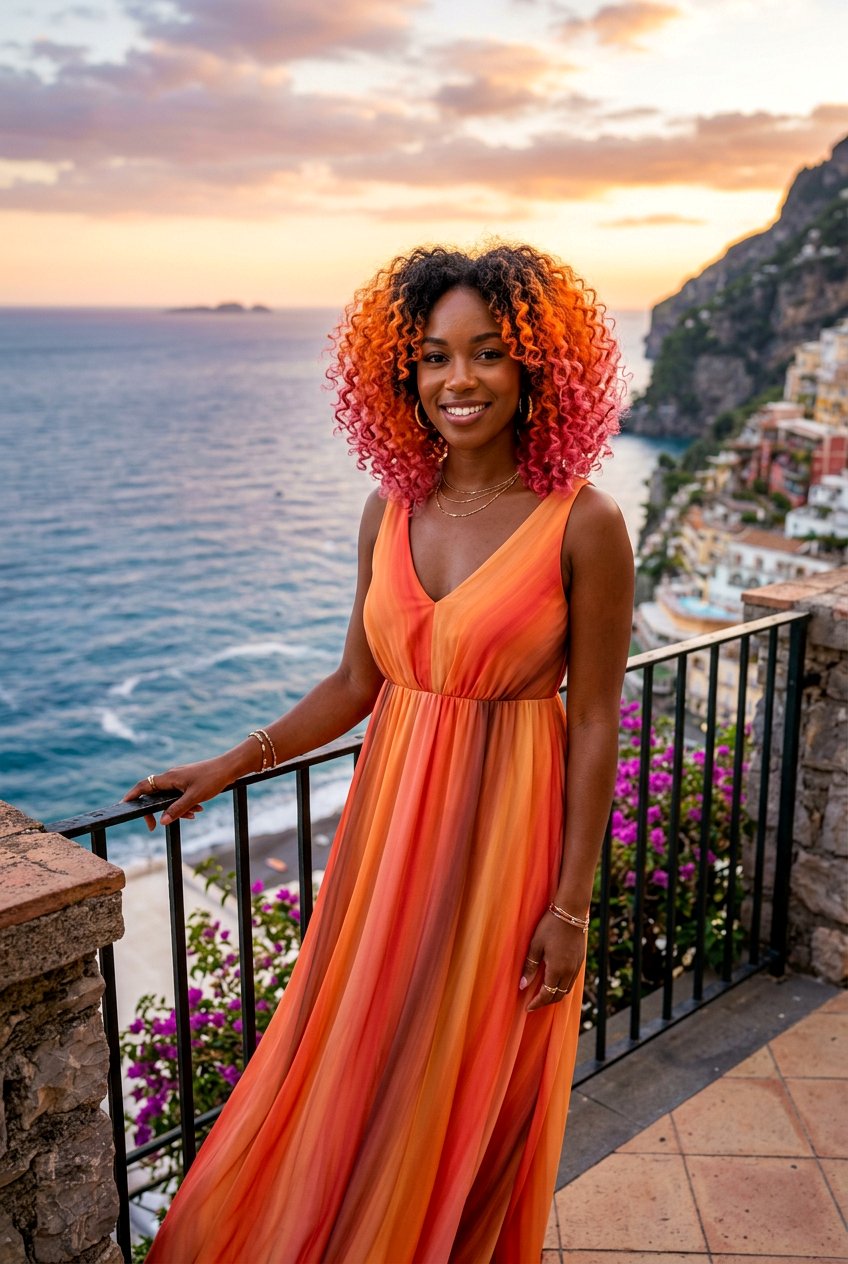 Sunset Ombre Curly Bob - 20 hair color ideas for curly bob hair - 20 hair color ideas for curly bob hair