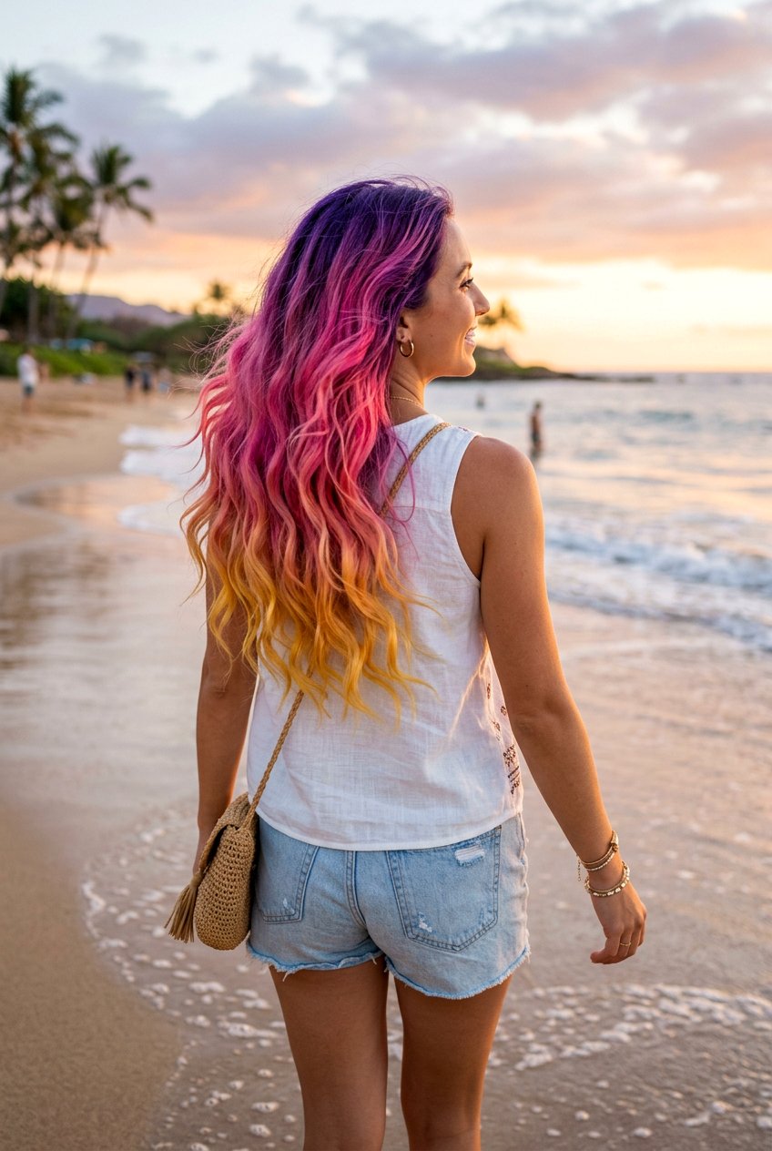 Sunset Ombre Hair Color - 20 sunset hair color ideas - 20 sunset hair color ideas