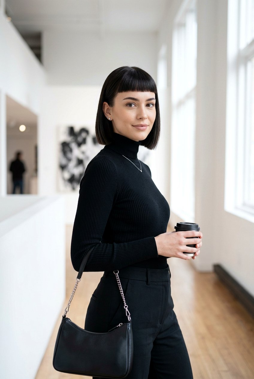 Super Short Baby Bangs With Sleek Bob - 20 baby bangs haircut for women - 20 baby bangs haircut for women