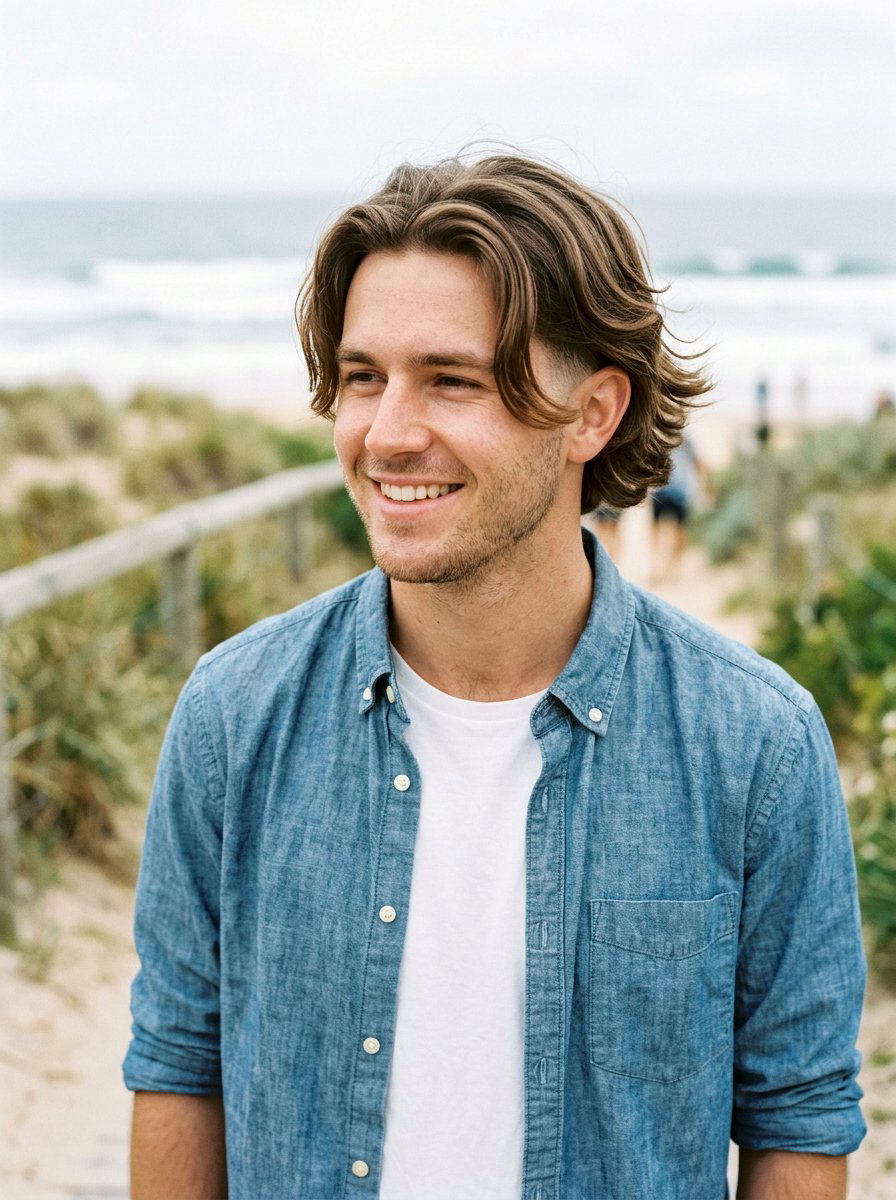 Surfer Curtain Haircut With Low Taper Men - 20 surfer curtain haircut men - 20 surfer curtain haircut men