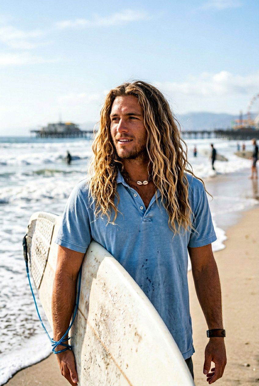 Surfer Hair Flow - 20 mens haircut for longer face shape - 20 men’s haircut for longer face shape