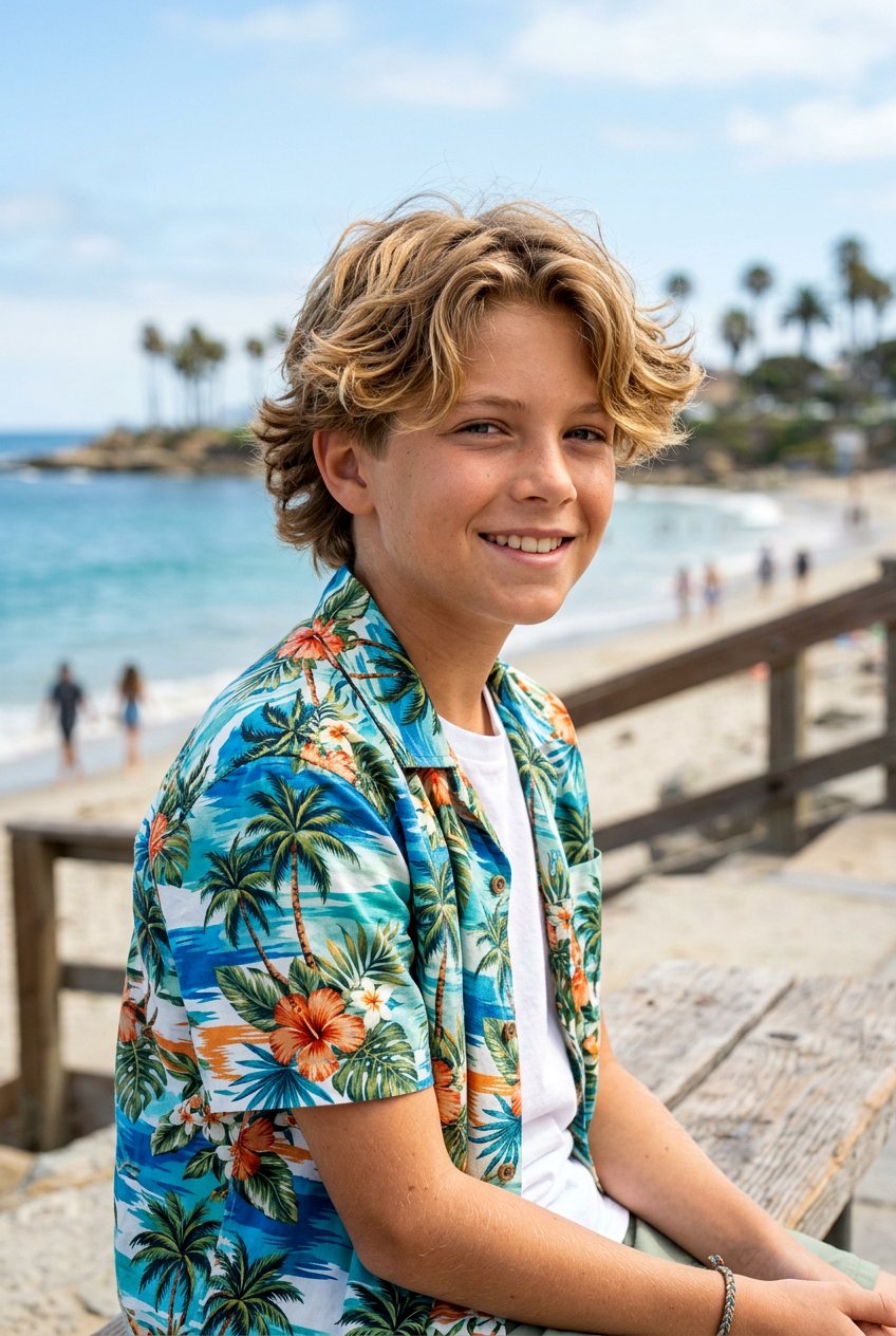 Surfer Shag with Taper - 20 summer haircut for boys - 20 summer haircut for boys
