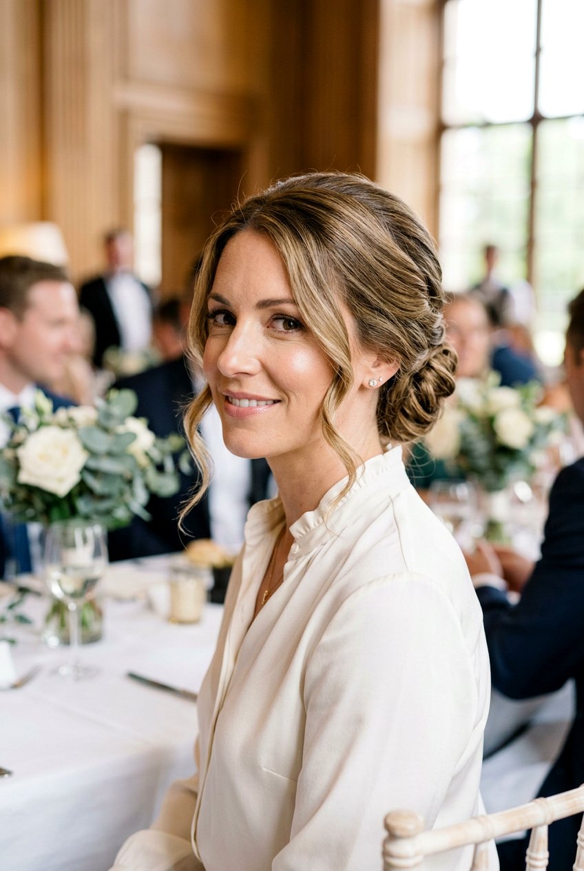 Swept Back Updo for Widows Peak - 20 hairstyles for widows peak women - 20 hairstyles for widows peak women