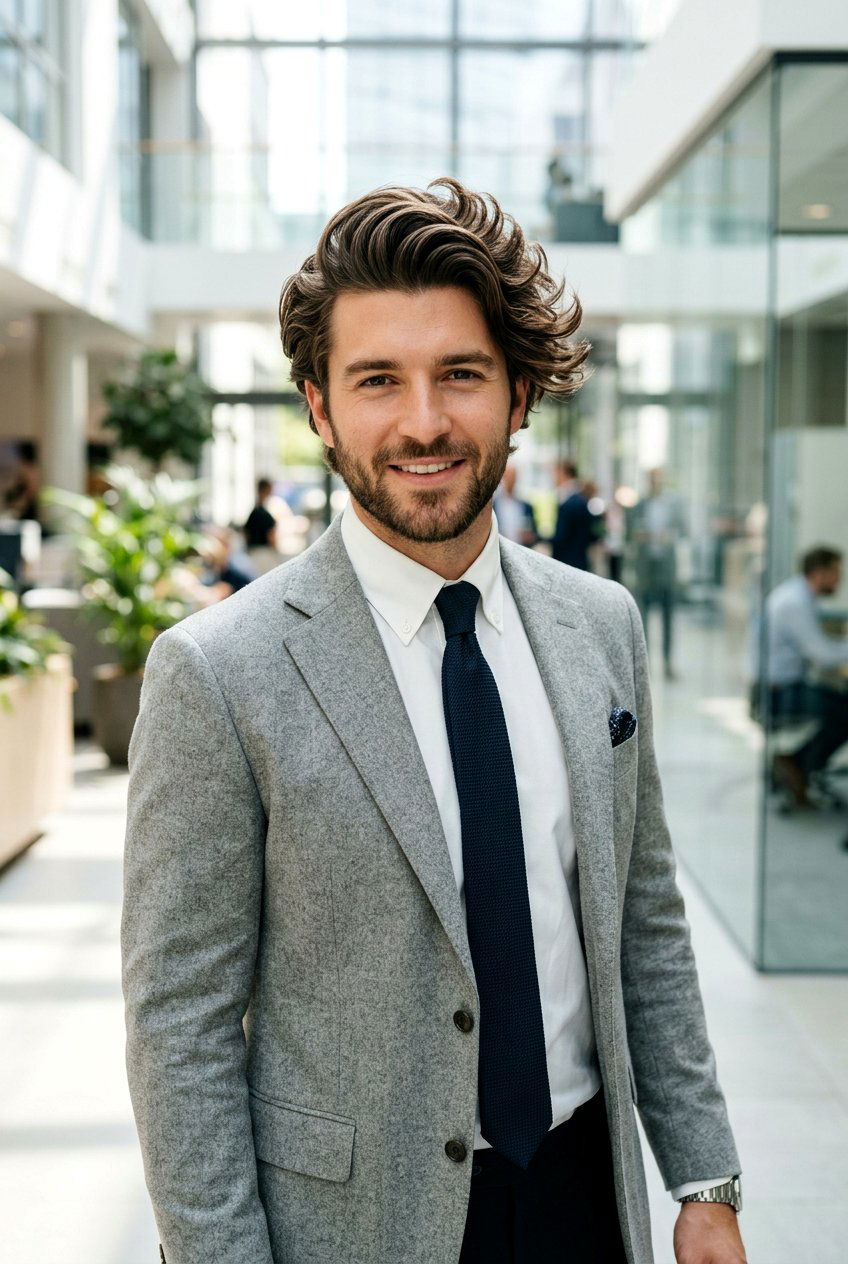 Swept Back Wavy Flow - 20 surfer flow for wavy hair men - 20 surfer flow for wavy hair men