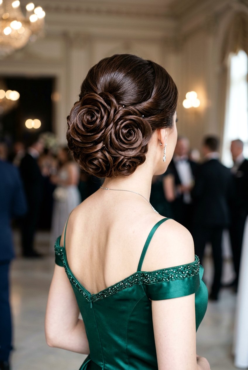Swirled Rose Updo - 20 elegant mother of the bride updo - 20 elegant mother of the bride updo