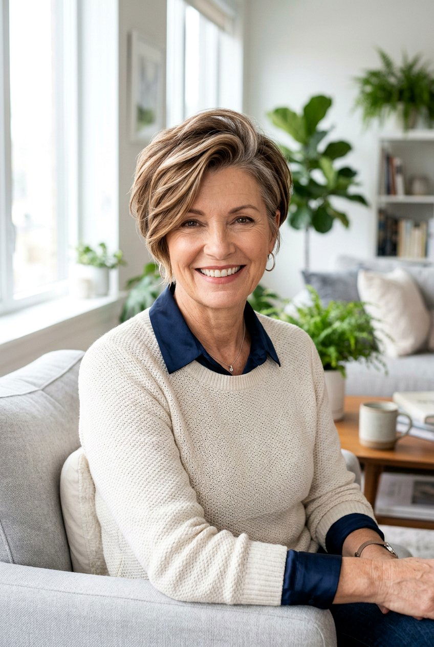 Swooped Crop with Deep Side Part - 20 hairstyles to hide thinning hair - 20 hairstyles to hide thinning hair