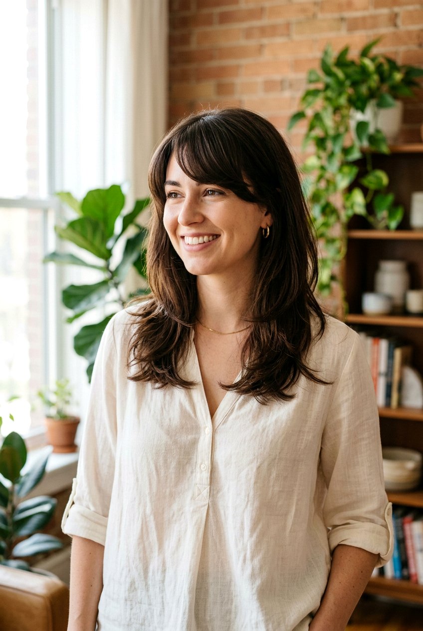 Swoopy Fringe Haircut - 20 haircuts for cowlick in front - 20 haircuts for cowlick in front