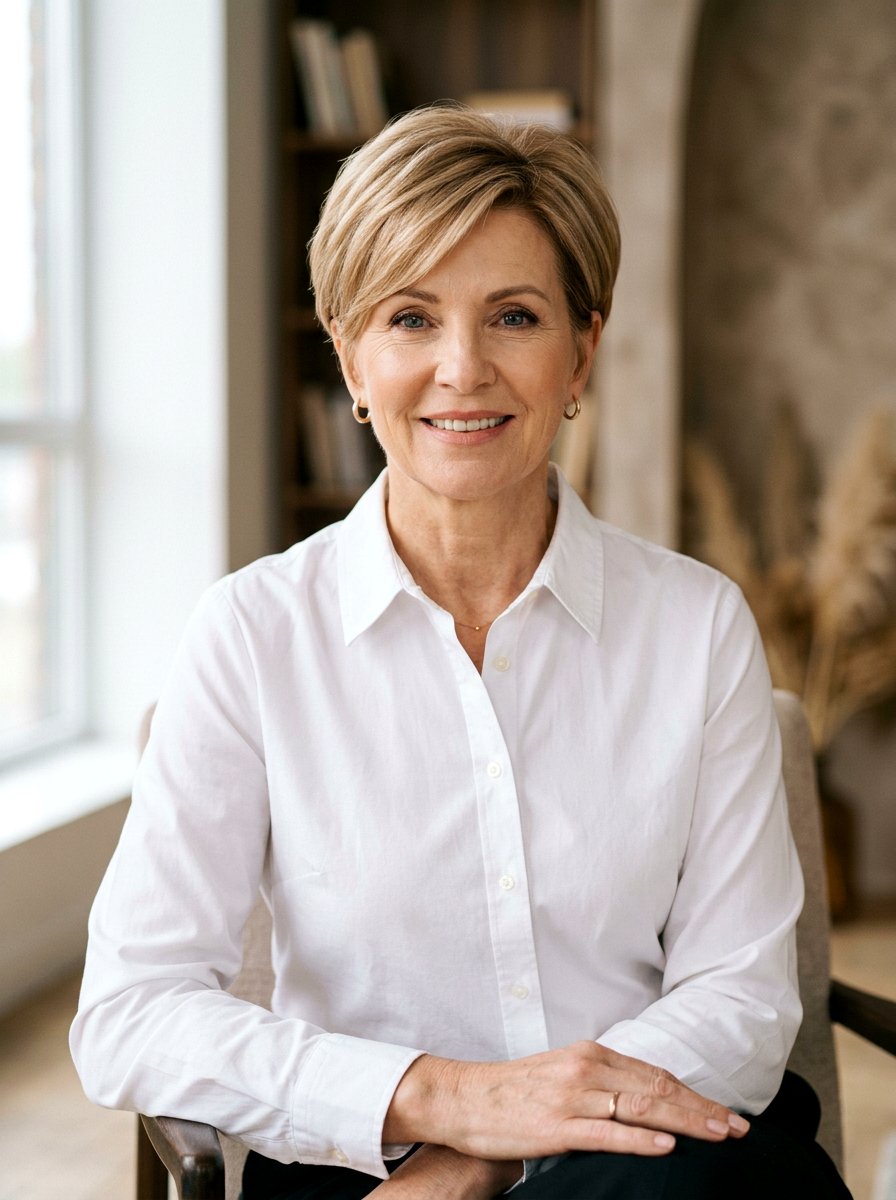 Symmetrical Pixie - 20 pixie cut for mature fine hair - 20 pixie cut for mature fine hair