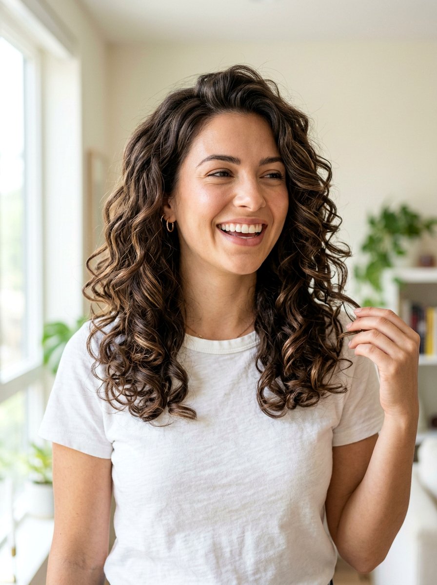 T shirt Halo Curls - 20 no heat curls for layered hair - 20 no heat curls for layered hair