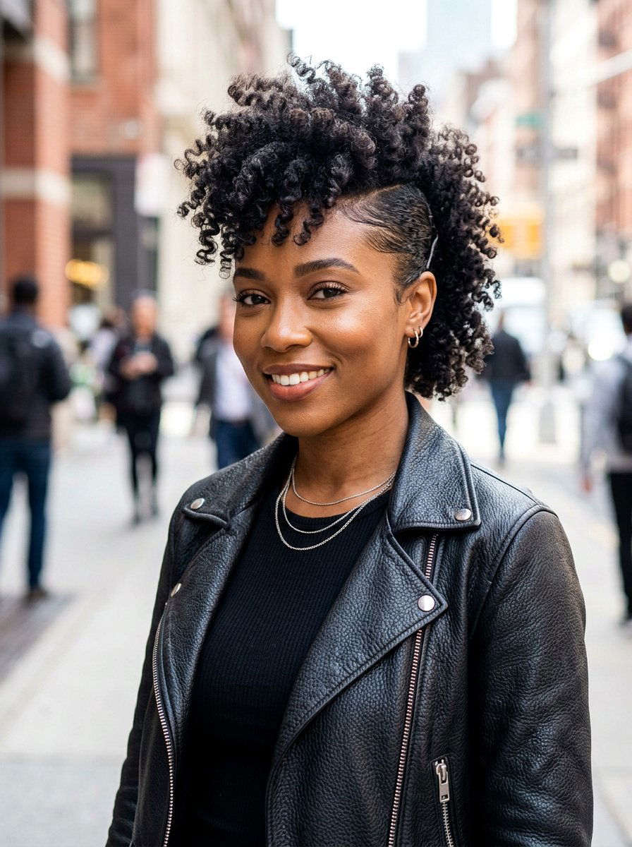 TWA Frohawk Curls - 20 twa hairstyles with curls - 20 twa hairstyles with curls