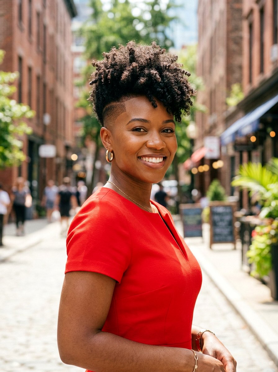 TWA Shaved Sides - 20 twa hairstyles with curls - 20 twa hairstyles with curls