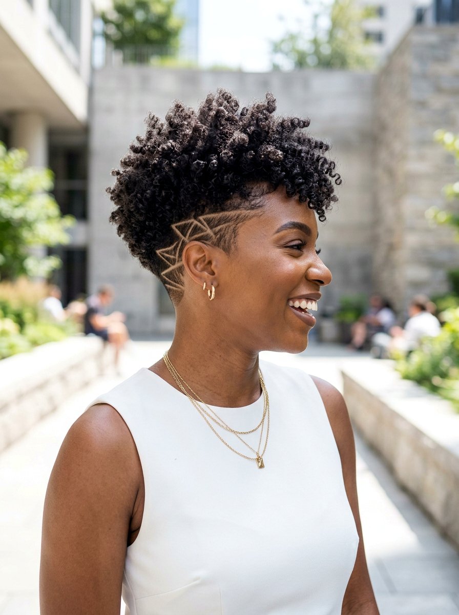 TWA Undercut Curls - 20 twa hairstyles with curls - 20 twa hairstyles with curls