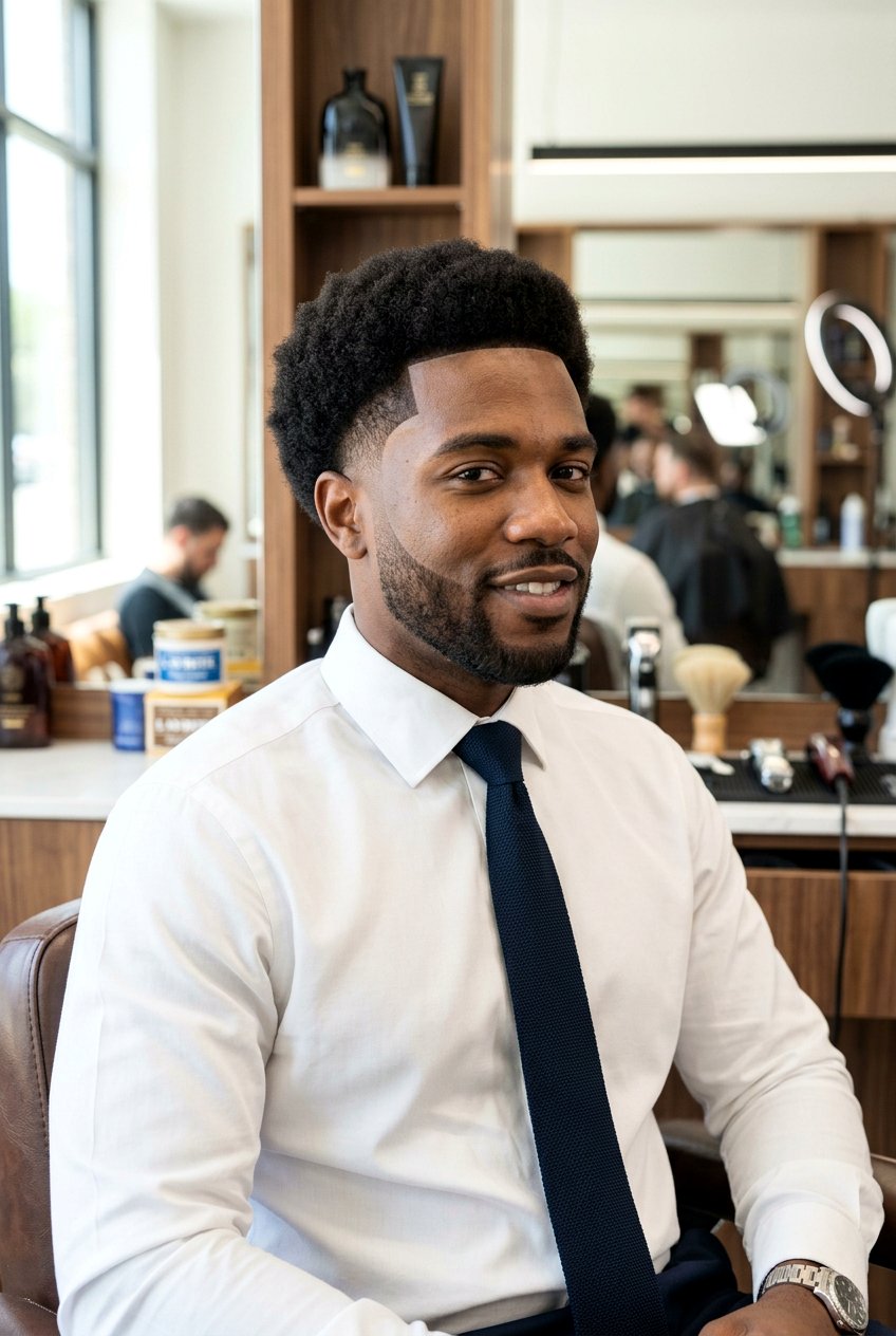 Taper Afro Haircut With Lineup - 20 taper afro haircut men - 20 taper afro haircut men