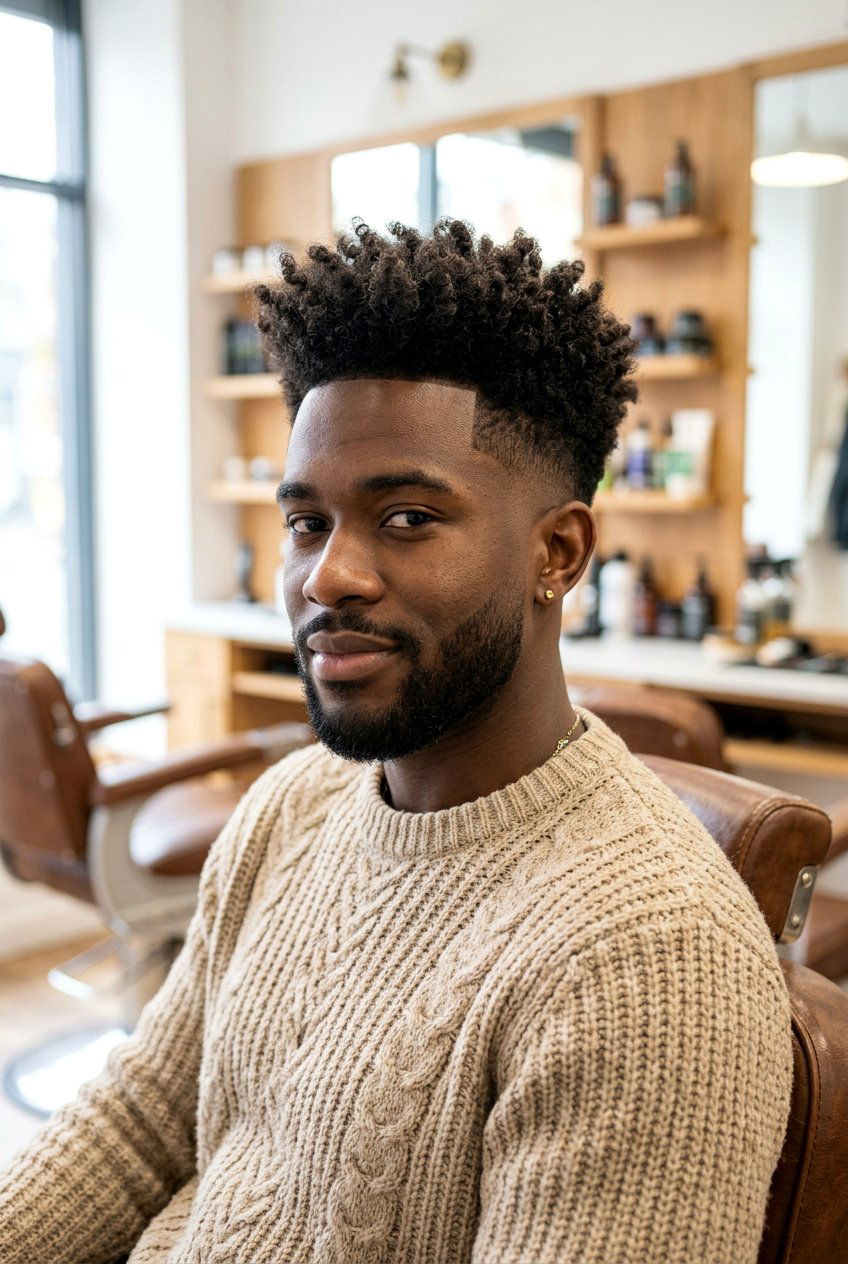 Taper Fade Curly High Top - 20 curly high top fade haircut - 20 curly high top fade haircut