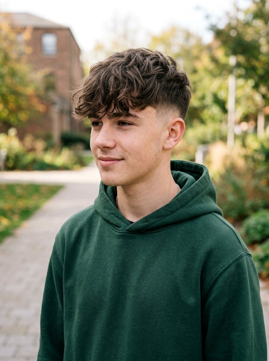 Taper Fade Messy Fringe - 20 school haircut for teenage boys with fade - 20 school haircut for teenage boys with fade