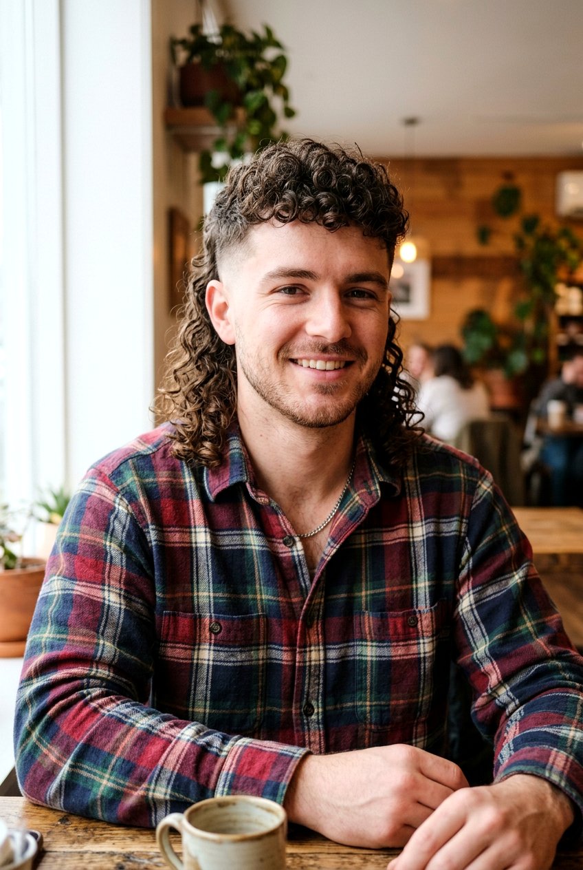 Taper Fade With Curly Mullet - 20 mid taper fade for curly hair men - 20 mid taper fade for curly hair men