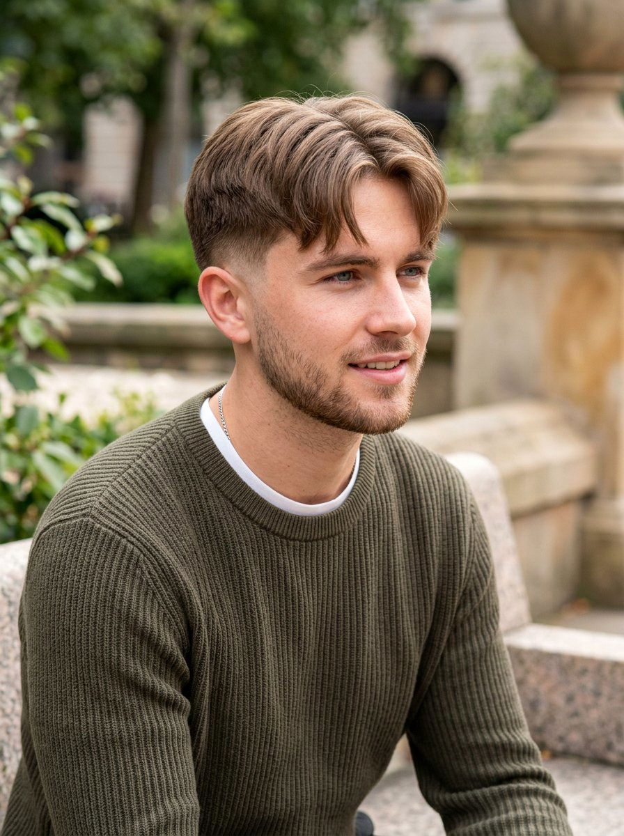 Taper Fade With Middle Part And Fringe - 20 taper fade with middle part - 20 taper fade with middle part