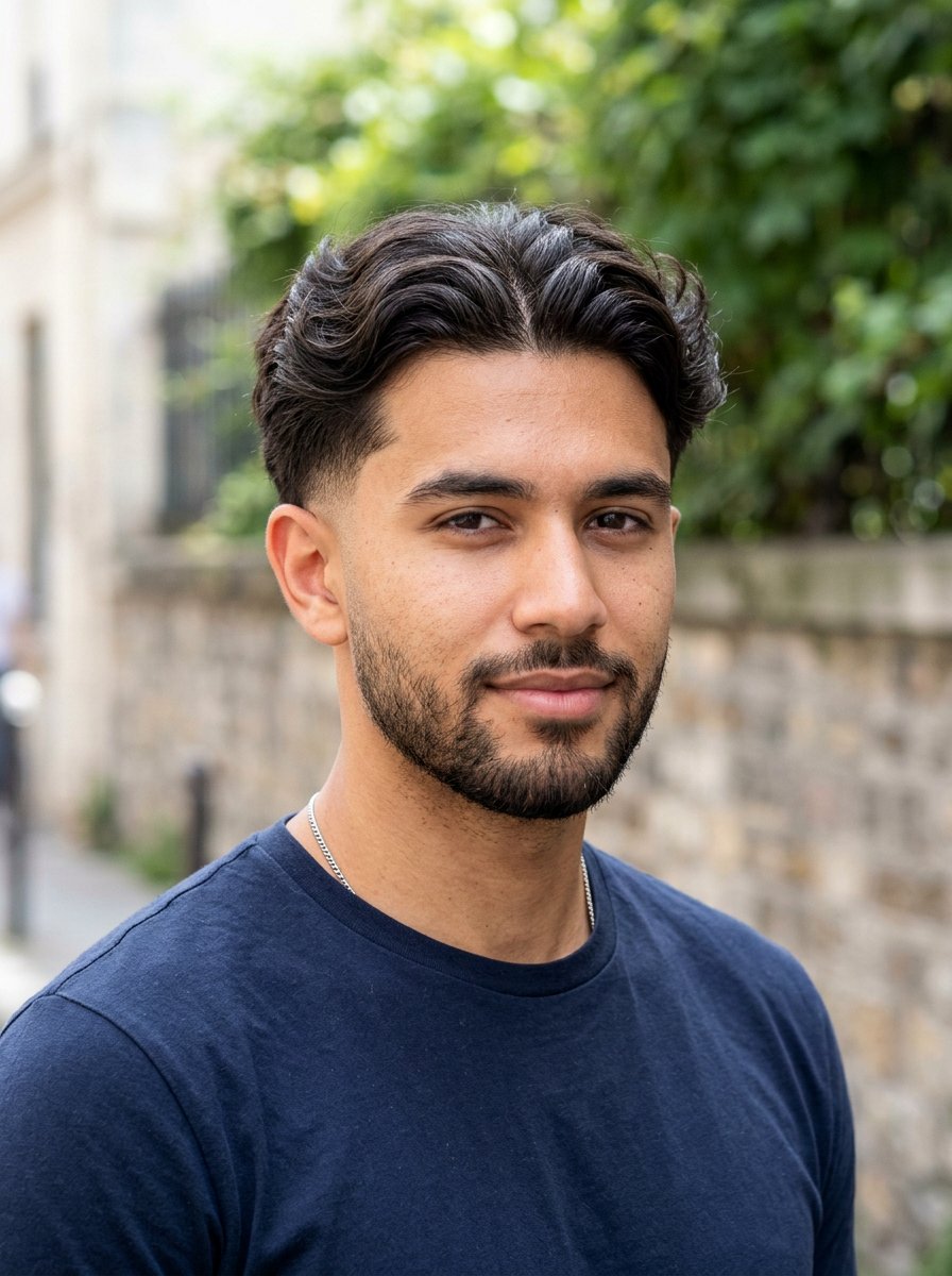 Taper Fade With Middle Part And Natural Finish - 20 taper fade with middle part - 20 taper fade with middle part