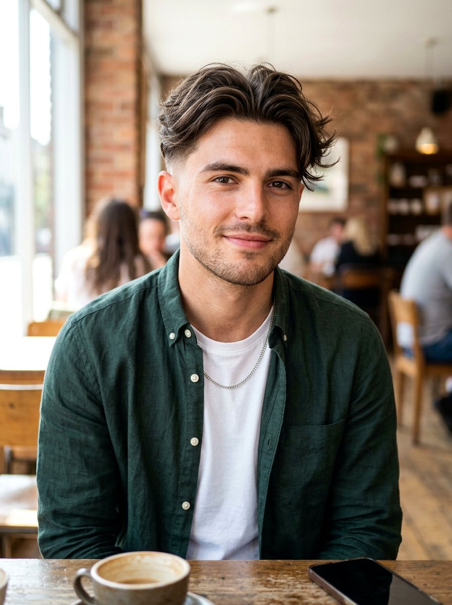 Taper Fade With Middle Part And Textured Top - 20 taper fade with middle part - 20 taper fade with middle part