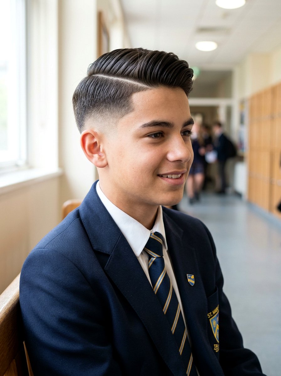 Taper Fade With Side Part For School - 20 school haircut with taper fade - 20 school haircut with taper fade