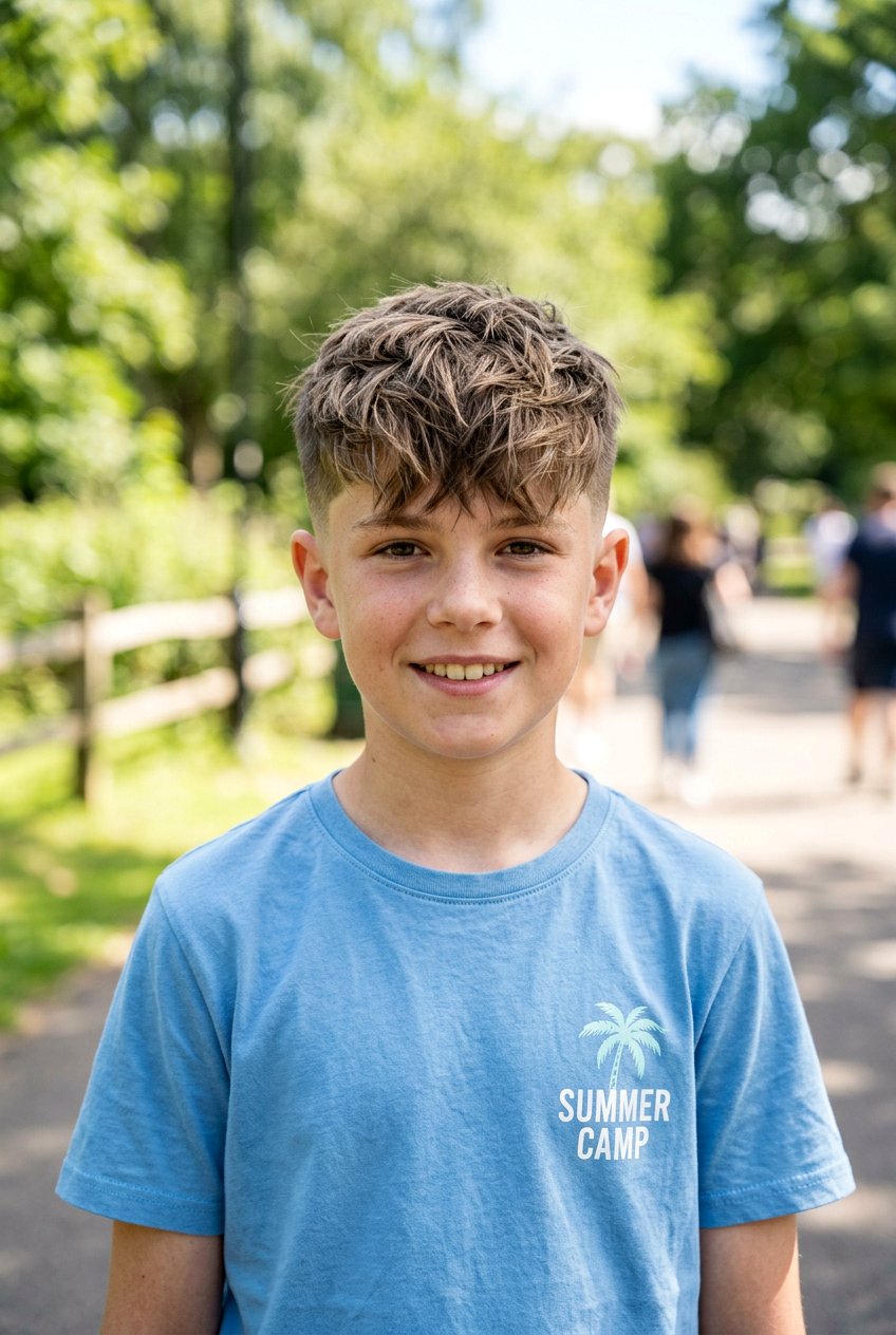 Taper Fade With Textured Fringe - 20 boys haircut ideas for taper fade - 20 boys haircut ideas for taper fade