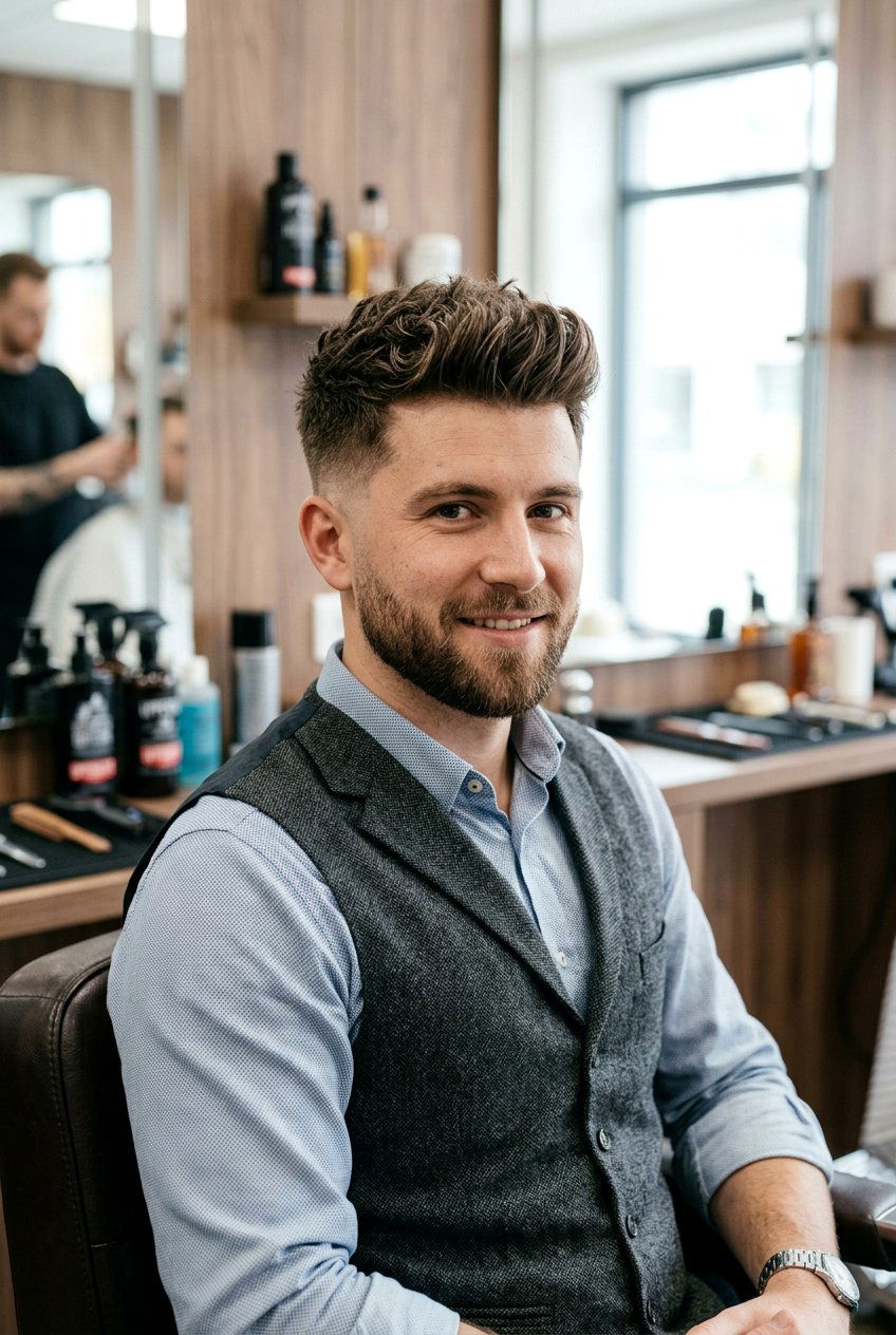 Taper Fade With Volume Men - 20 men haircut for long face shape - 20 men haircut for long face shape