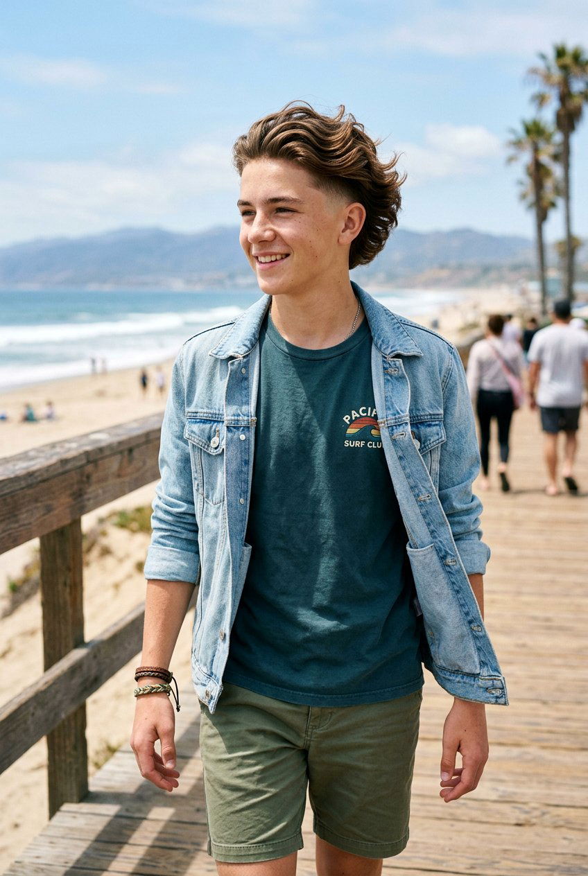 Taper Fade With Wavy Flow - 20 boys haircut ideas for taper fade - 20 boys haircut ideas for taper fade