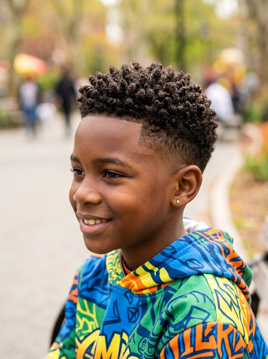 Taper Fade with Sponge Curls - 20 taper fade for black boys - 20 taper fade for black boys