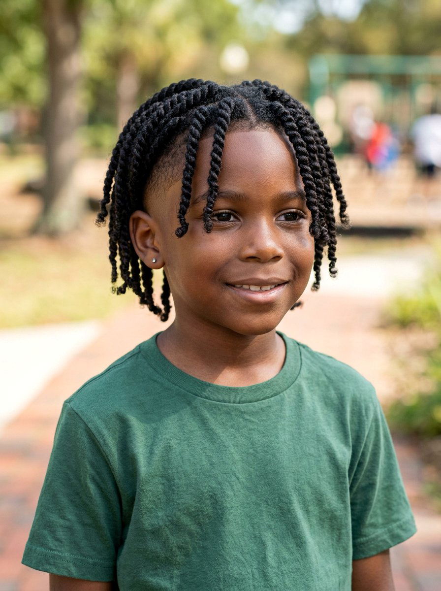 Taper Fade with Two Strand Twists - 20 taper fade for black boys - 20 taper fade for black boys