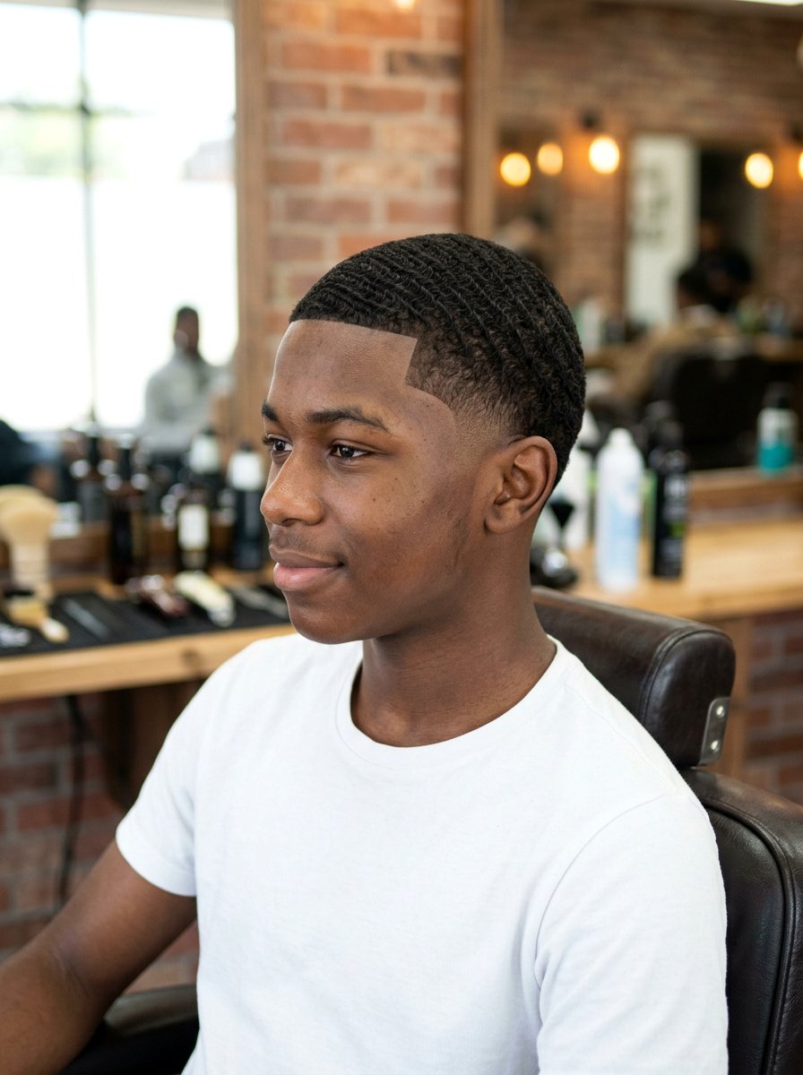 Taper Fade with Waves - 20 taper fade for black boys - 20 taper fade for black boys