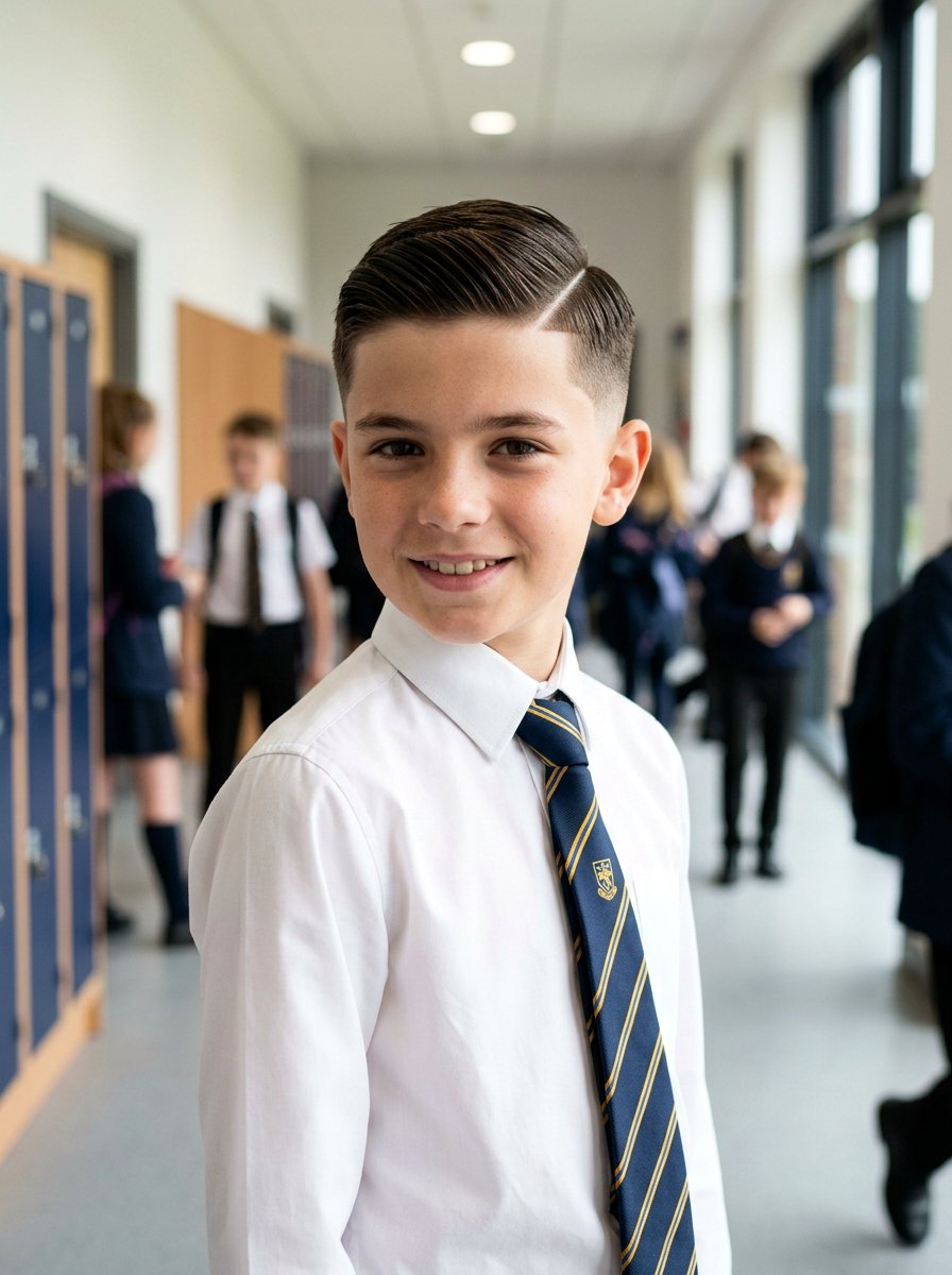 Taper With Side Part - 20 taper haircut for school boys - 20 taper haircut for school boys