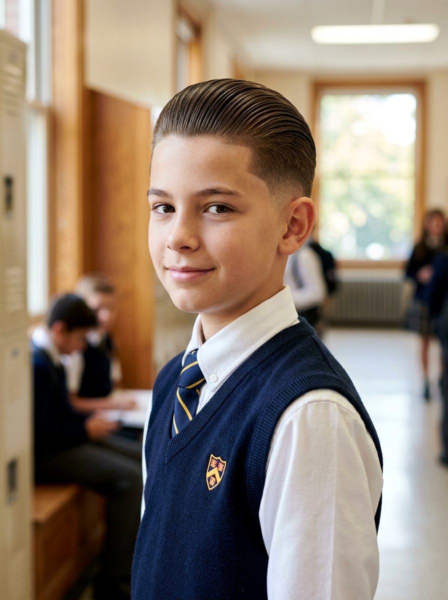 Taper With Slick Back - 20 taper haircut for school boys - 20 taper haircut for school boys