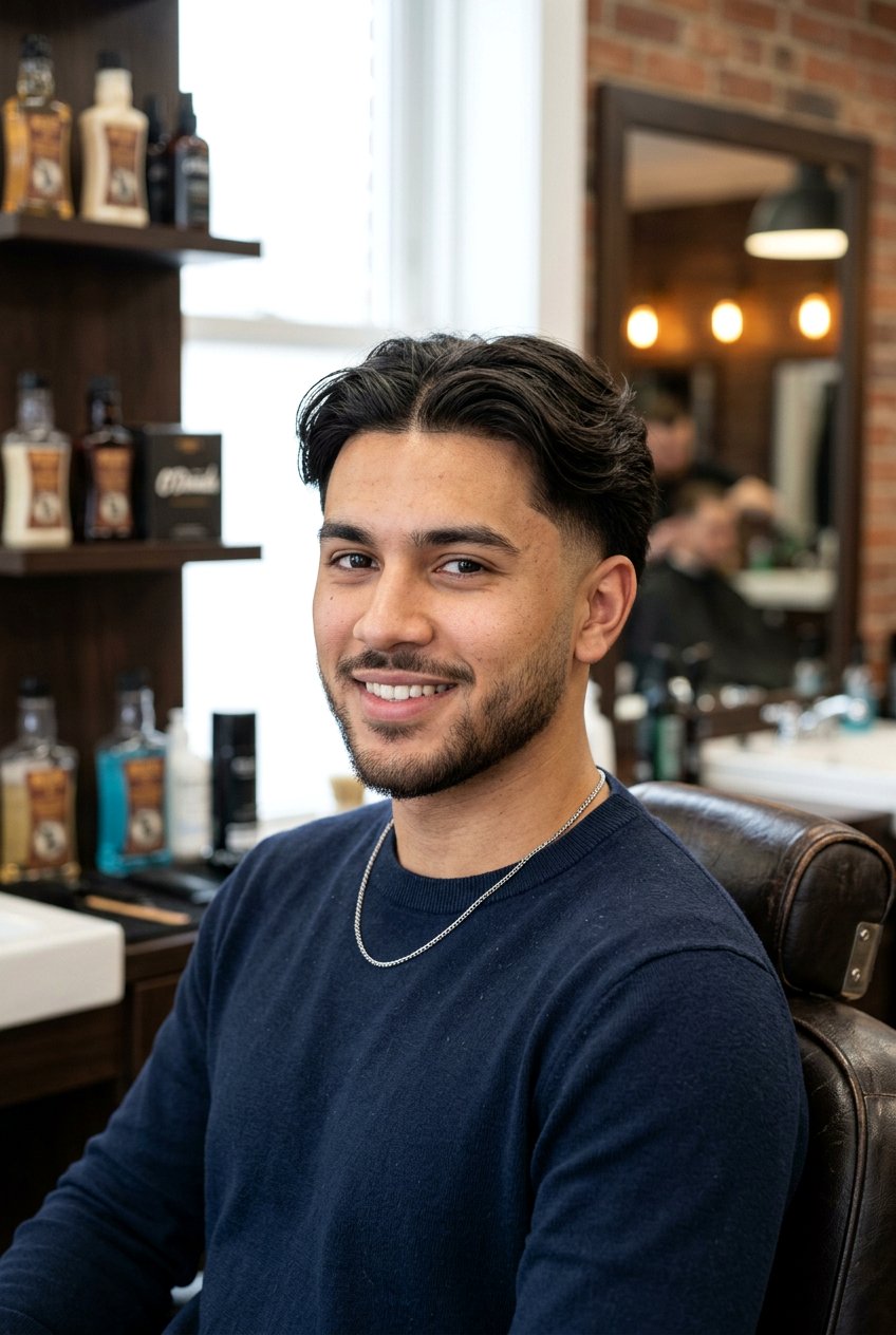 Taper fade middle part - 20 middle part haircut men - 20 middle part haircut men