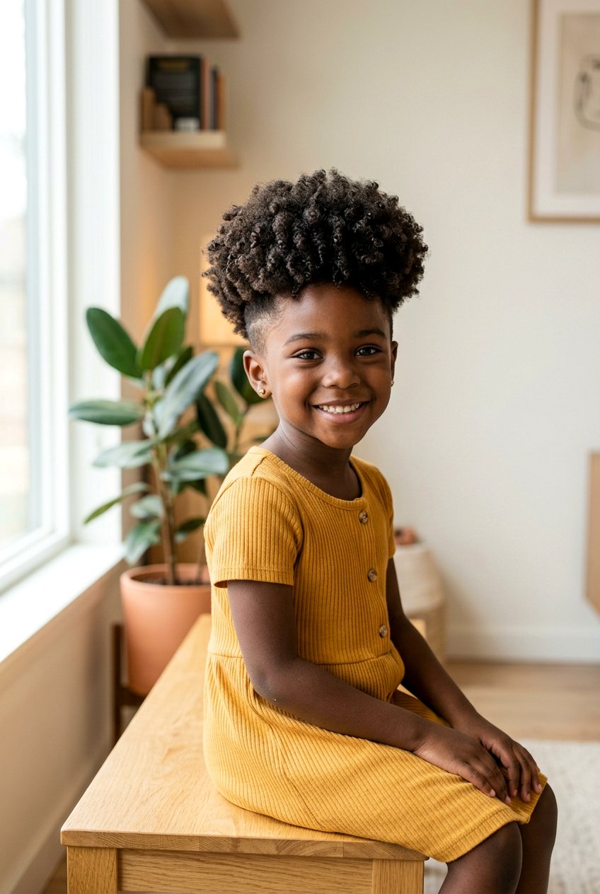 Tapered Afro Cut - 20 curly haircut for little girls - 20 curly haircut for little girls