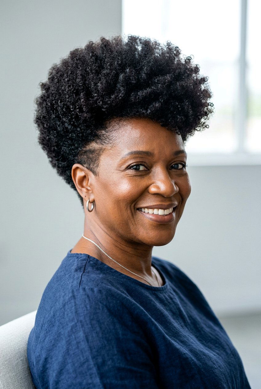 Tapered Afro for Black Women Over 50 - 20 tapered cut for women over 50 black hair - 20 tapered cut for women over 50 black hair