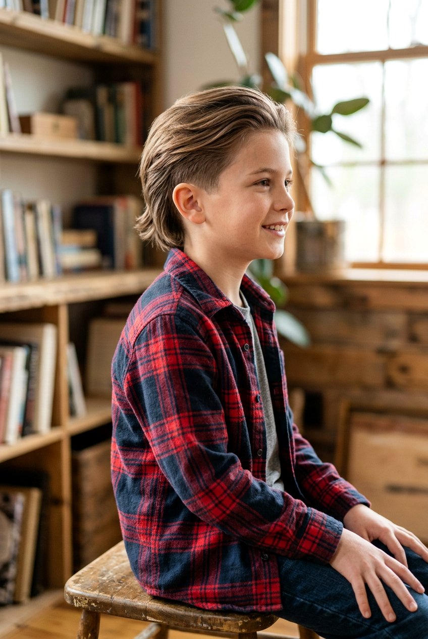 Tapered Back Flow - 20 shoulder length haircut for boys - 20 shoulder length haircut for boys