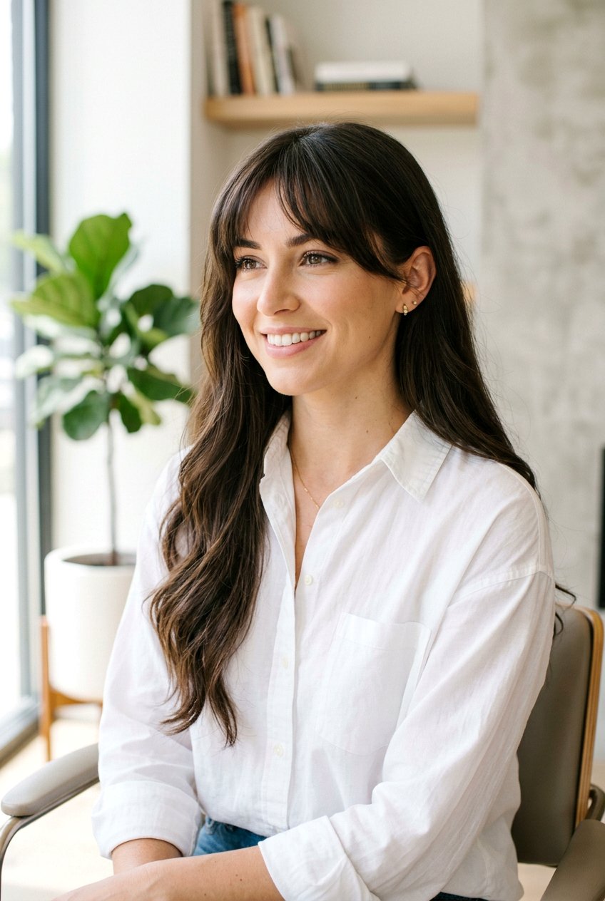 Tapered Bangs Long Hair - 20 face framing bangs for long hair women - 20 face framing bangs for long hair women